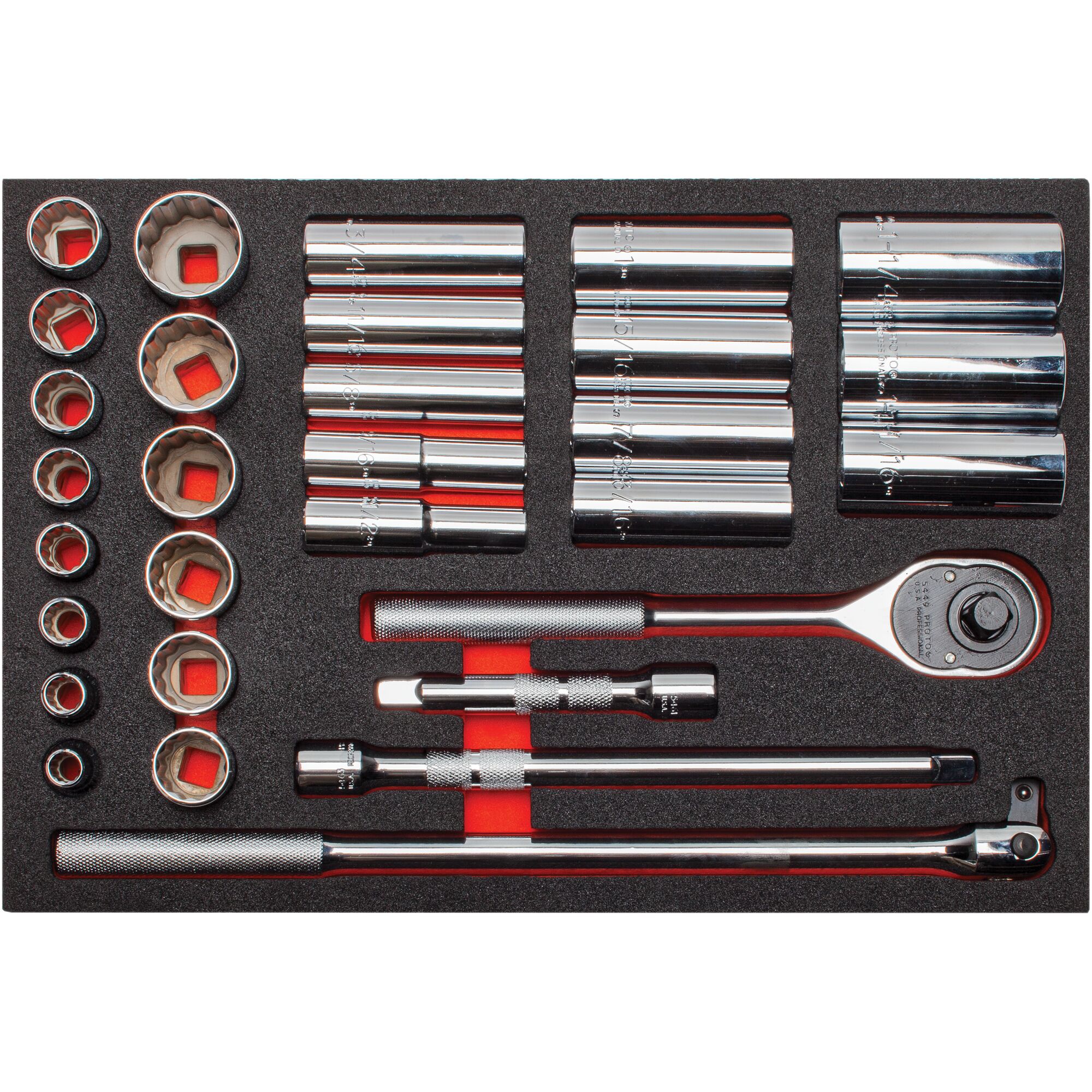Proto J54126K foamed socket set product image / Proto J54126K foamed socket set imagen del producto