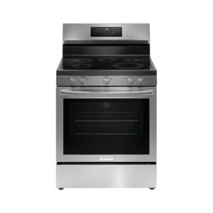 Frigidaire GCRE3060BF 30-inch electric range — estufa eléctrica Frigidaire GCRE3060BF de 30 pulgadas
